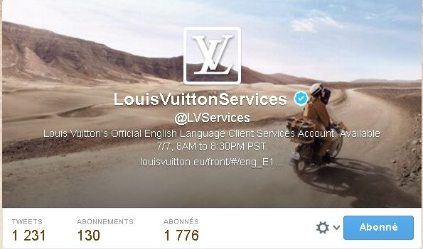 Louis Vuitton US répond à ses clients sur Twitter