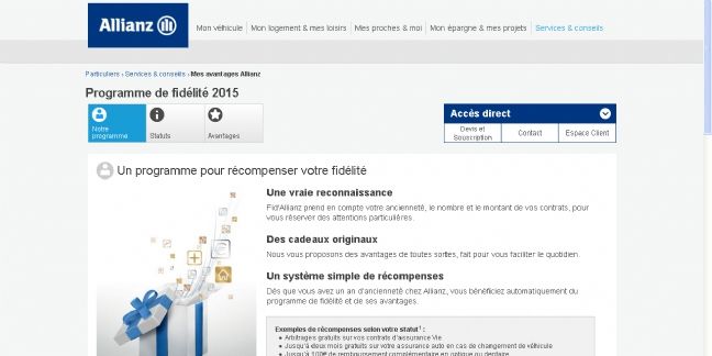 Allianz récompense ses clients avec des produits d'assurance